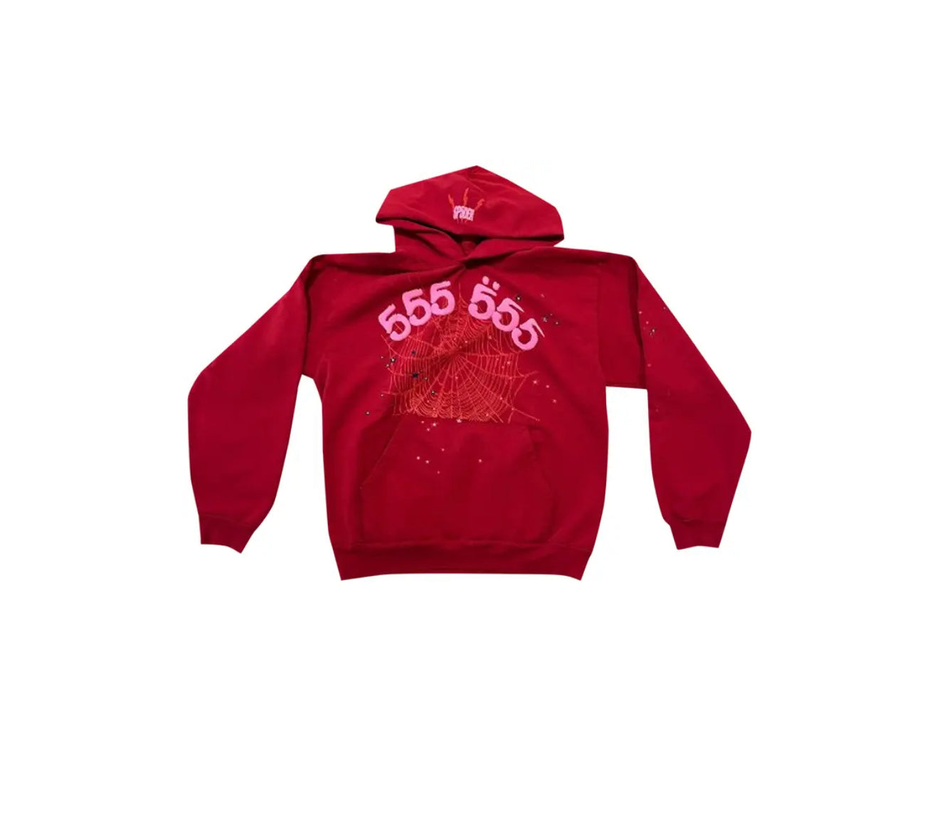Sp5der Number 555 Hoodie 'Red'