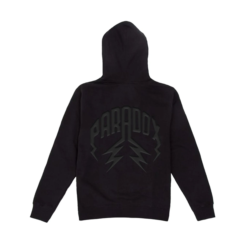 "3D PUFF" LIGHTNING ARC LOGO HOODIE (TRIPLE BLACK)