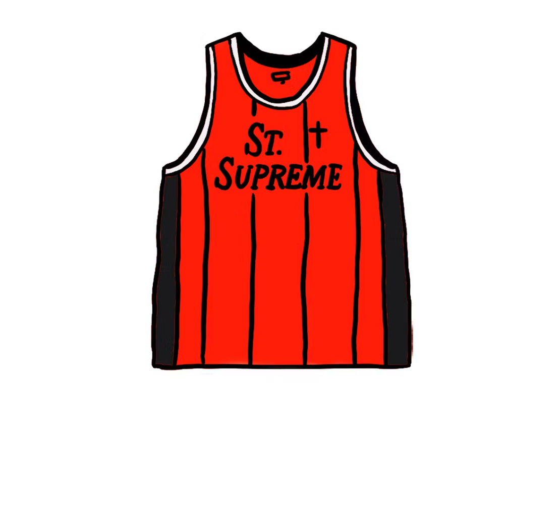Supreme St. Supreme Basketball Jersey Red