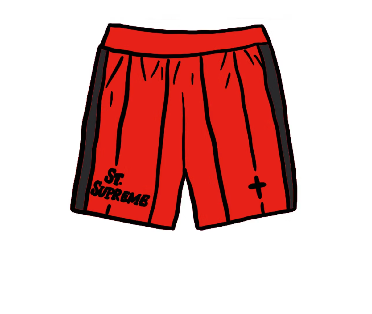 Supreme St. Supreme Basketball Short Red