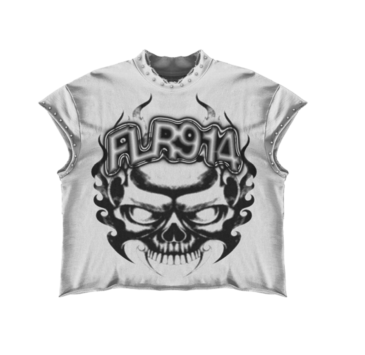 914 Skull Inferno Cut Off Tee
