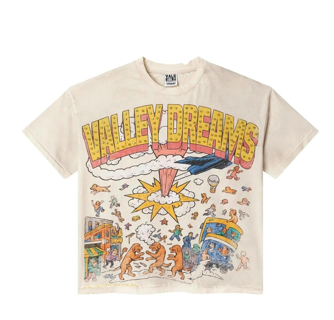 Vale Forever Chaos Bling T-Shirt Cream