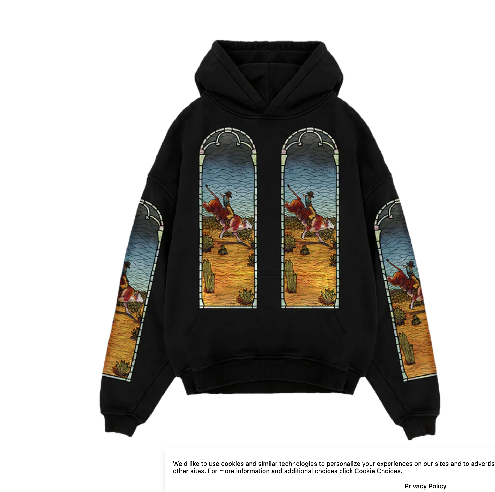 WHO DECIDES WAR X EST GEE STAINED GLASS HOODIE