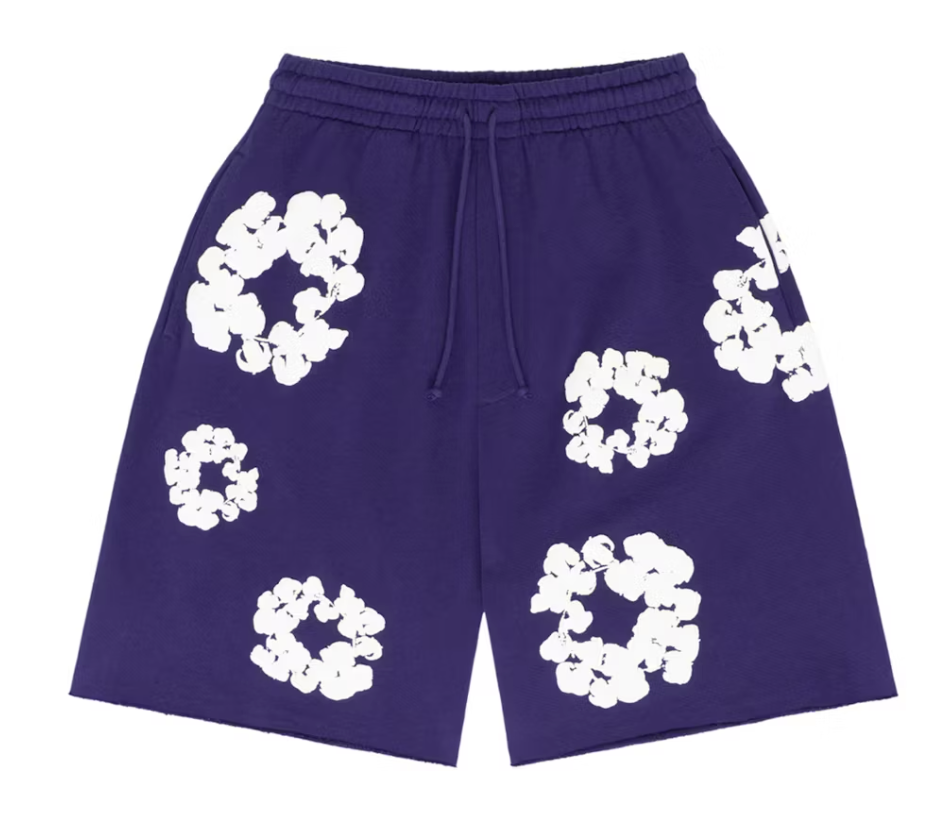 Denim Tears The Cotton Wreath Shorts Purple