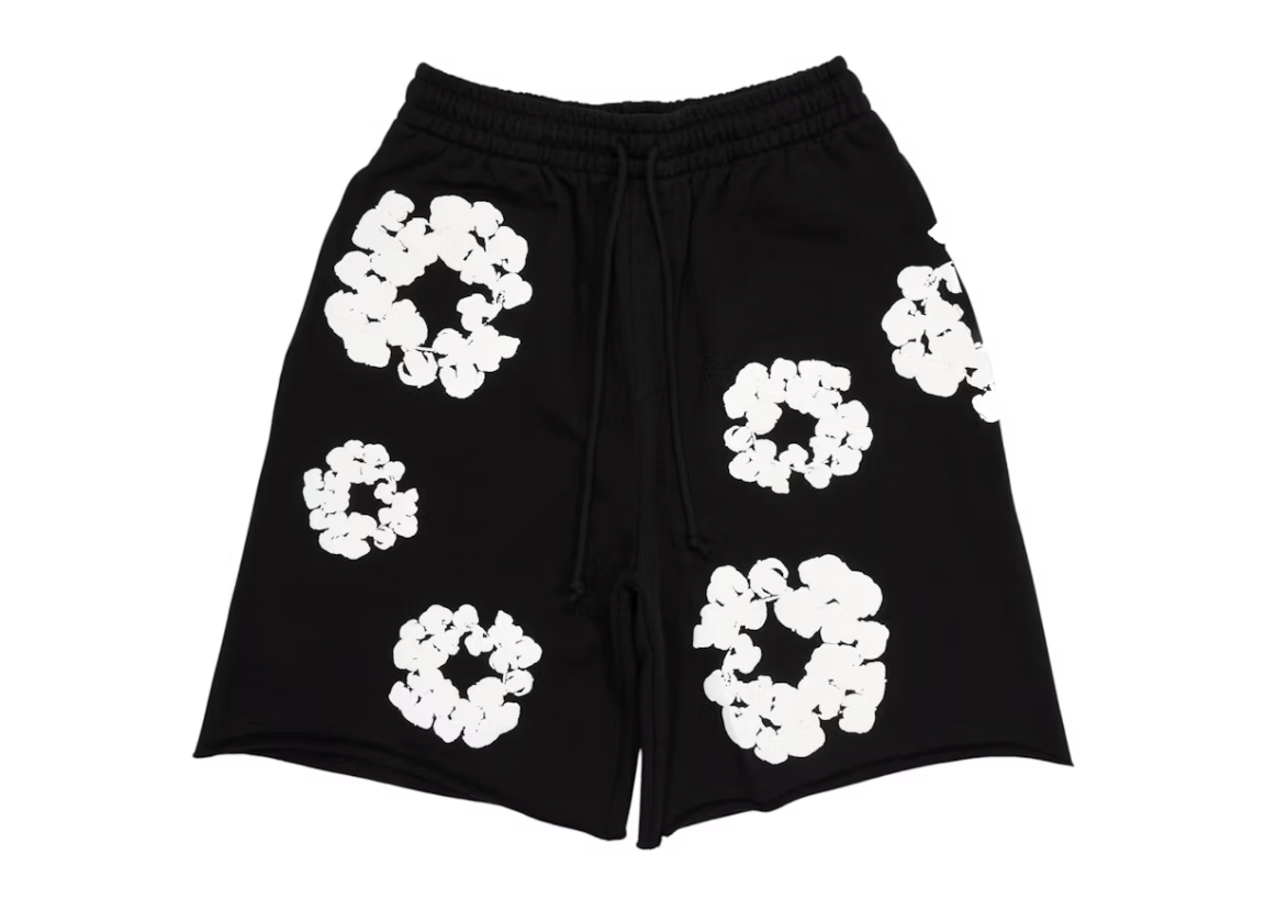 Denim Tears The Cotton Wreath Shorts Black