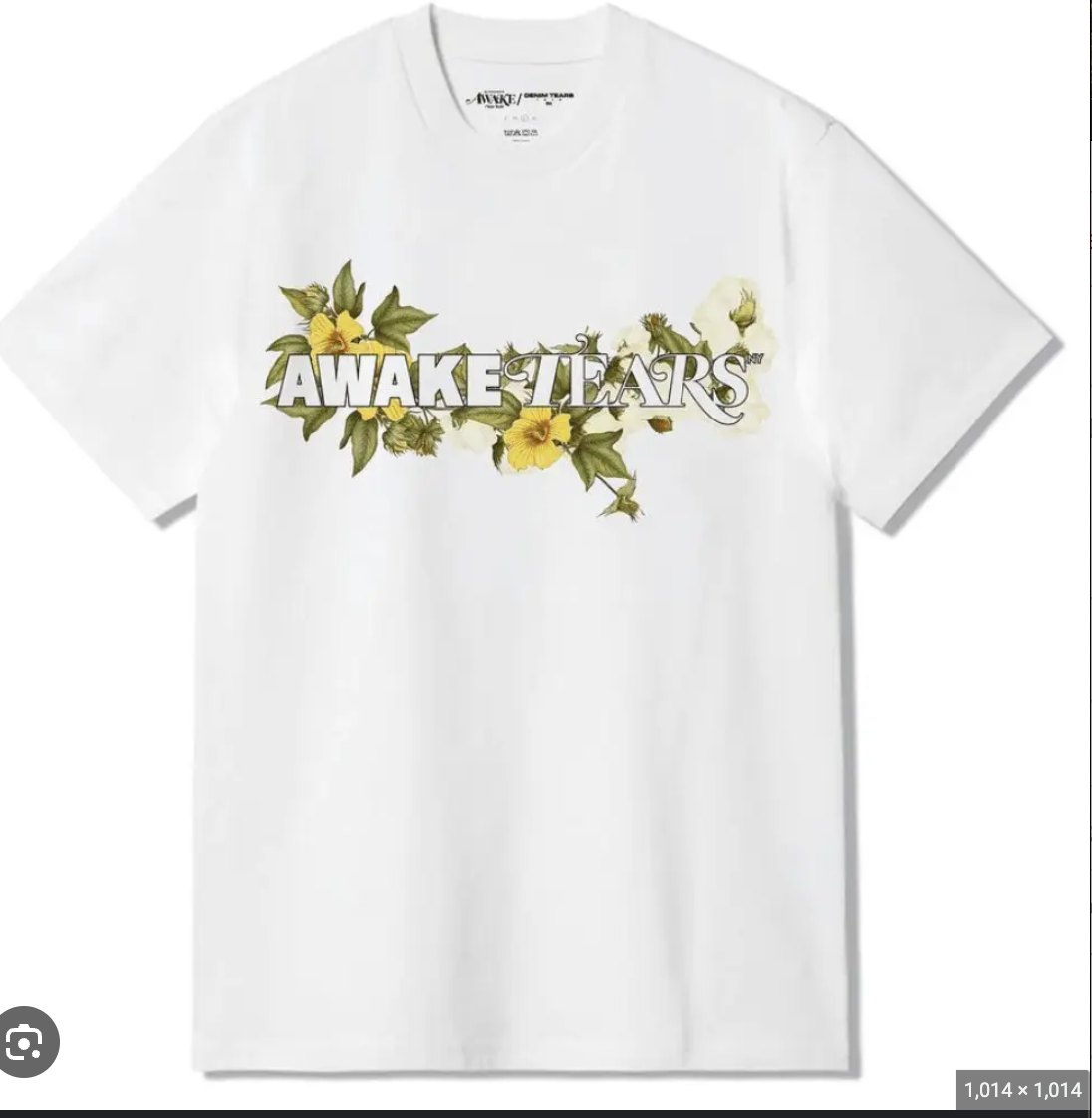 Awake NY Awake Tears Short Sleeve Tee Shirt White