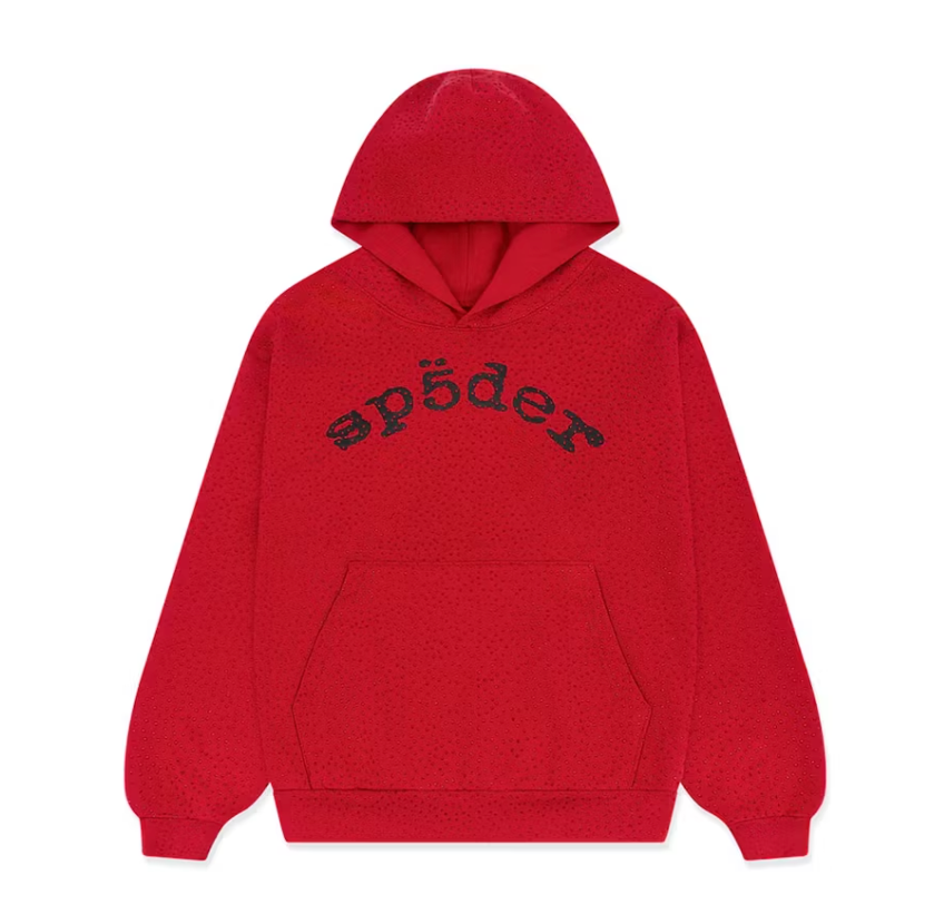 Sp5der VVS Gemstone Hoodie Red