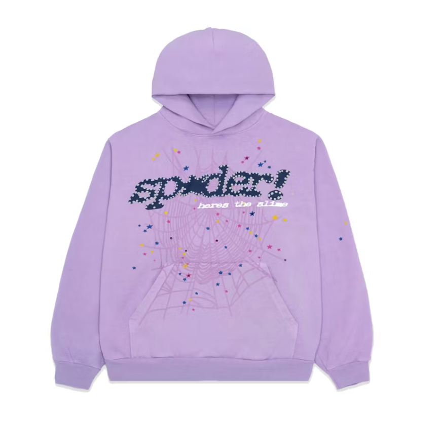 Sp5der Acai Hoodie Purple