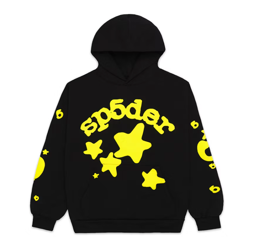 Sp5der Beluga Hoodie Onyx/Yellow