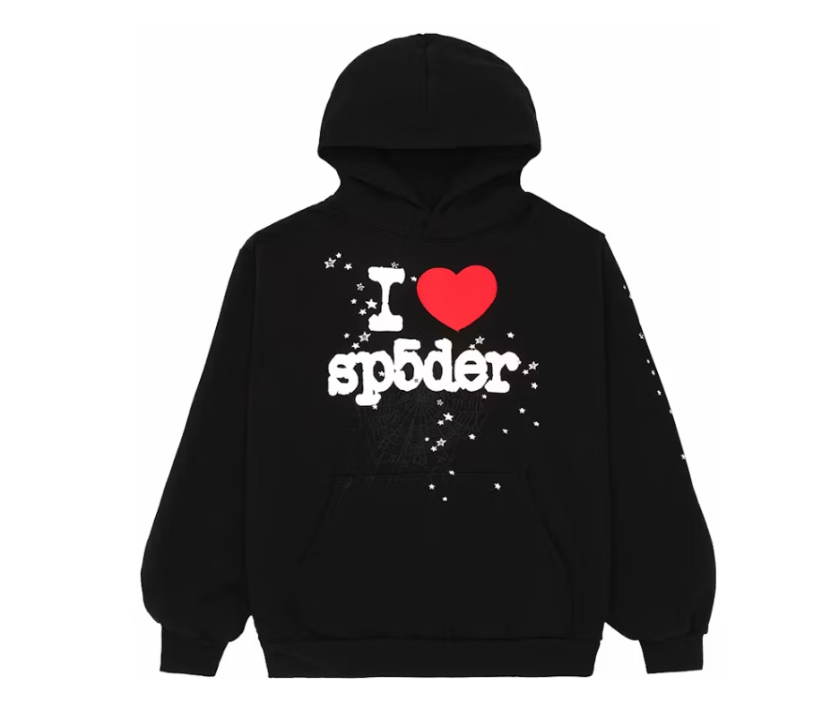 Sp5der I Heart SP5 Souvenir Hoodie Black