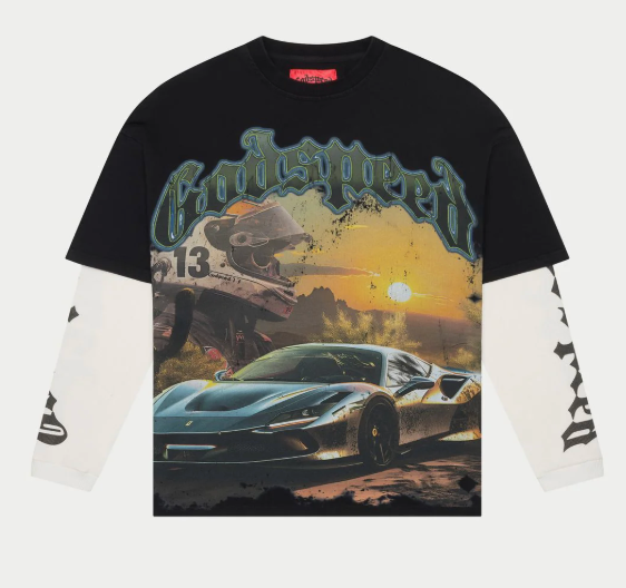 Godspeed Black Wash Sunset Drift Thermal Longsleeve