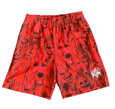 Warren Lotas Flame Mesh Short Red