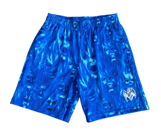 Warren Lotas Flame Mesh Short Blue