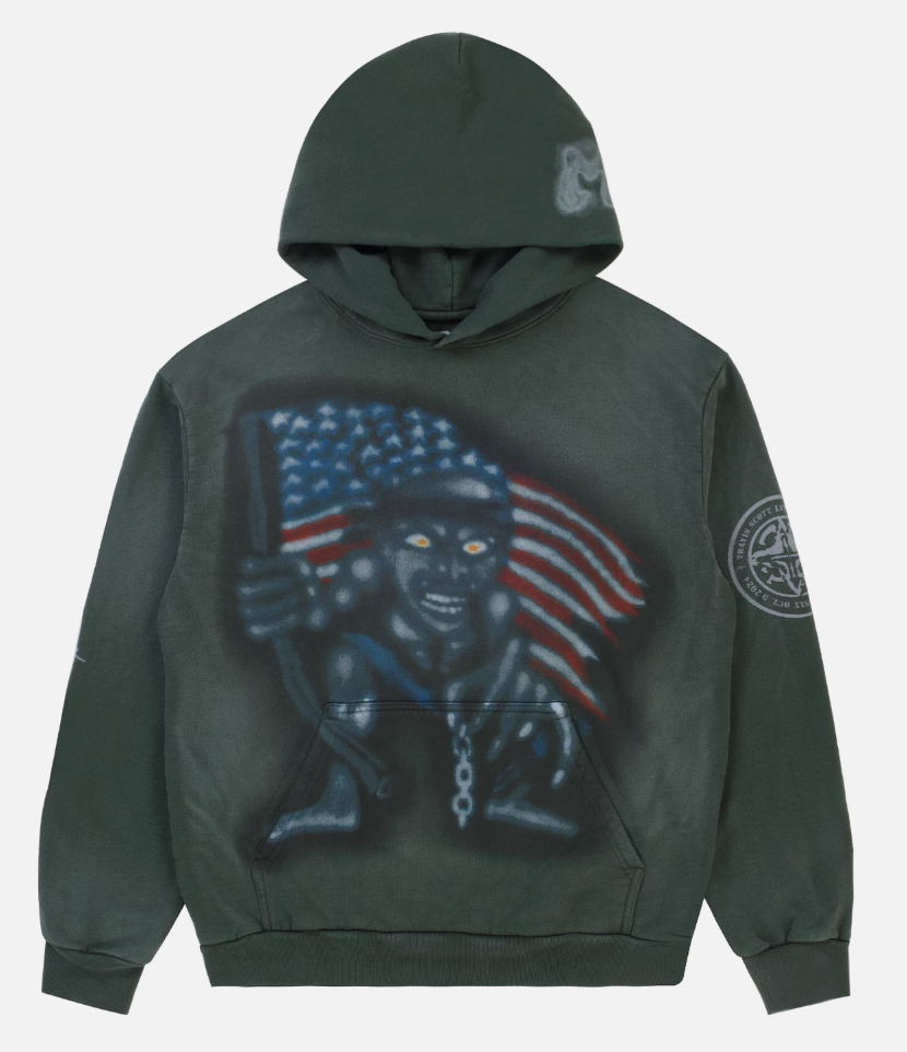 Travis Scott Metlife Flag Hood Green