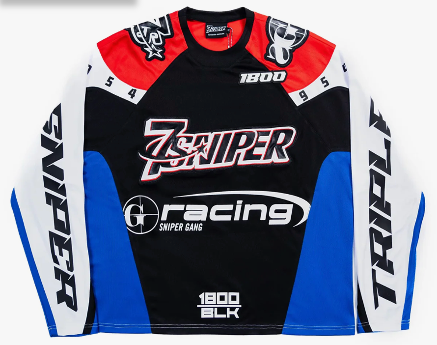 Triple Sevens x Sniper Gang 1800 Racing Jersey Black/Red