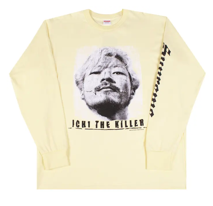 Supreme Ichi The Killer Long-Sleeve Tee 'Pale Yellow'