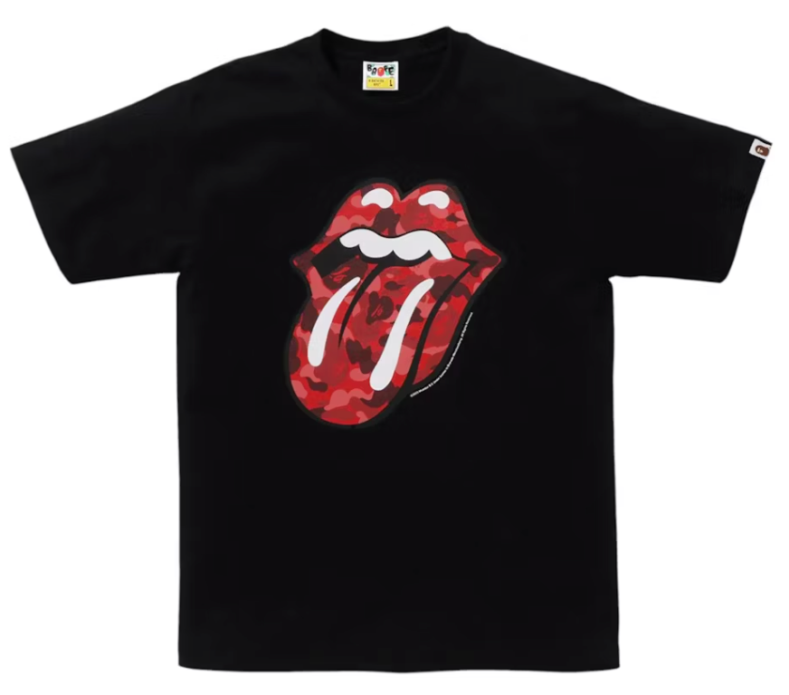 BAPE x Rolling Stones Tee Black
