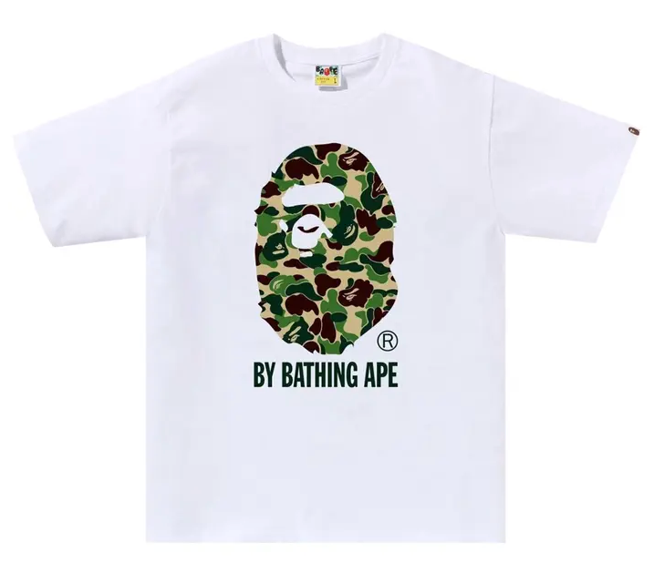 BAPE ABC Camo By Bathing Ape Tee 'White/Green'