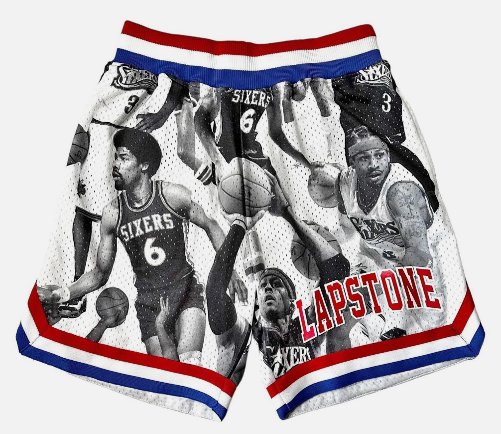 Lapstone Mitchell & Ness Icon Collage 76ers Shorts