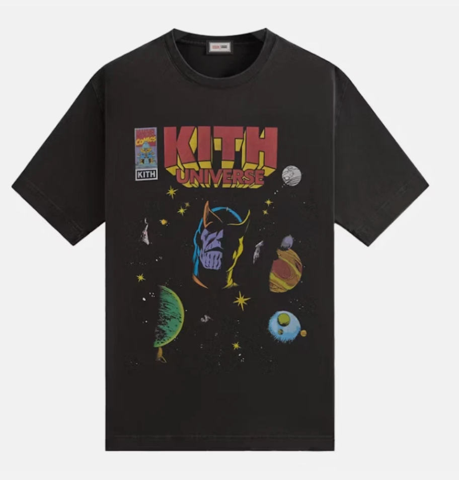 Kith Marvel Thanos Universe Infinity Black Vintage Tee