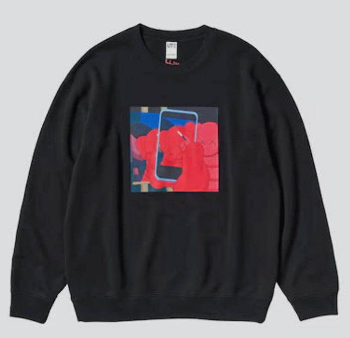 KAWS + Warhol UT Graphic Sweatshirt - Black