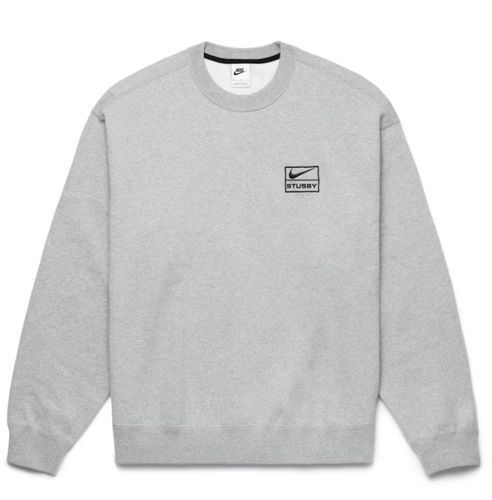 Nike x Stussy Crew Fleece Grey