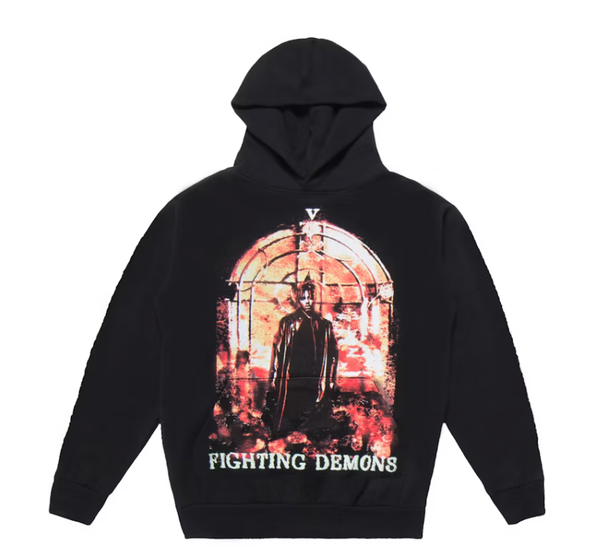 Juice Wrld x Vlone Fighting Demons Hoodie Black