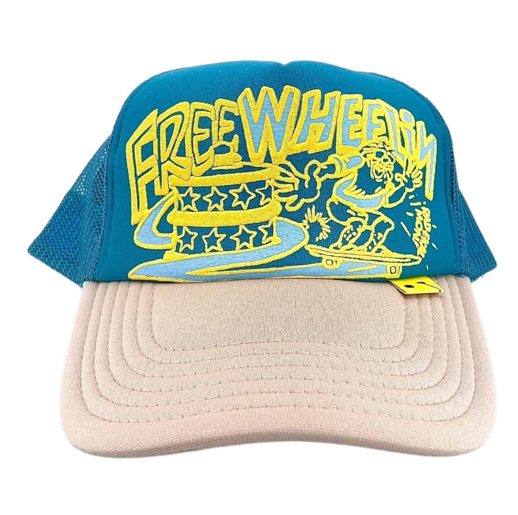 Kapital Denim Free Wheelin Trucker Hat Green Beige