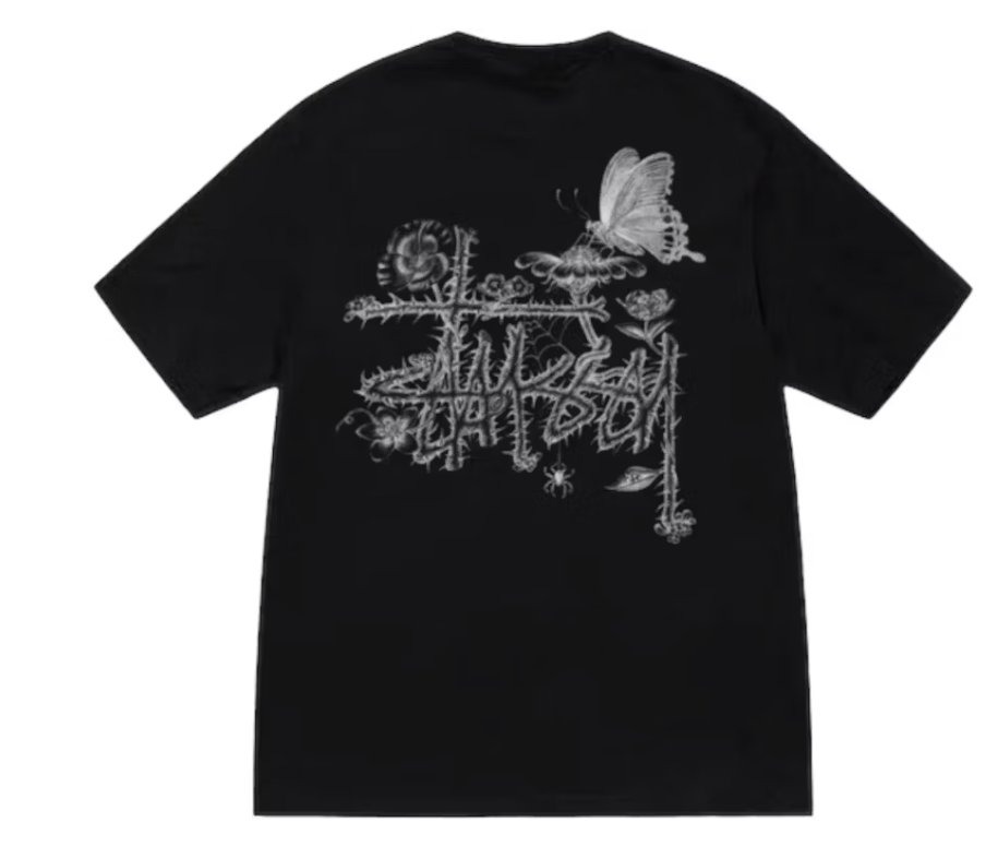 Stussy Tee In Bloom Black