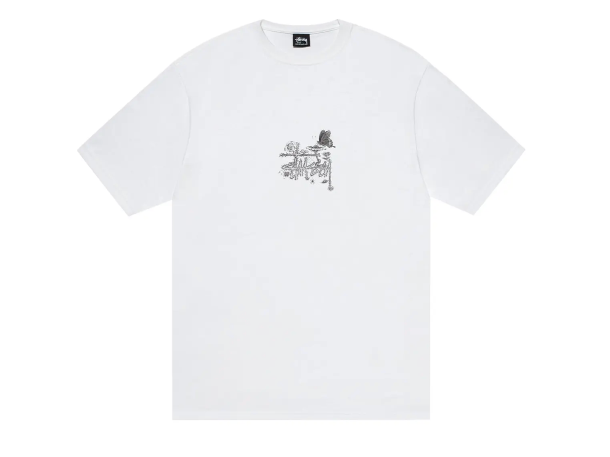 Stussy Tee In Bloom White