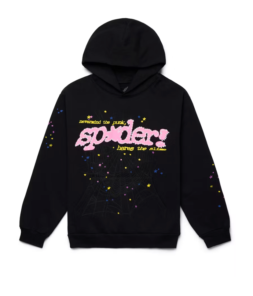 Sp5der P*NK V2 Hoodie Black
