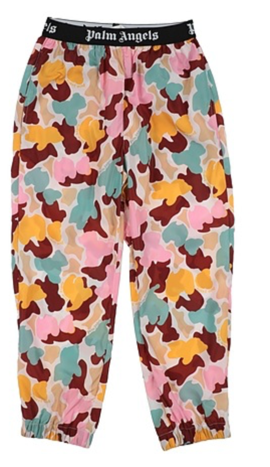 Palm Angels Casual Pants Kids Camo Pink/Beige