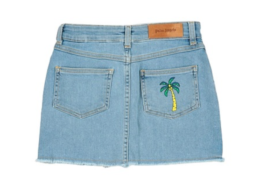 Palm Angels Kids Denim Skirt