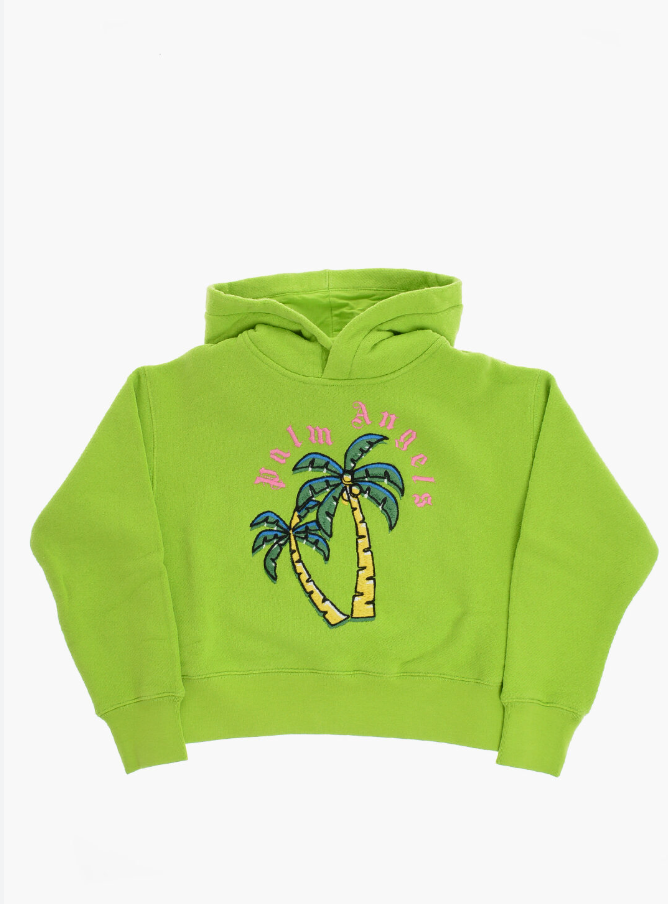 Palm Angels Kids Embroidered Front Hoodie
