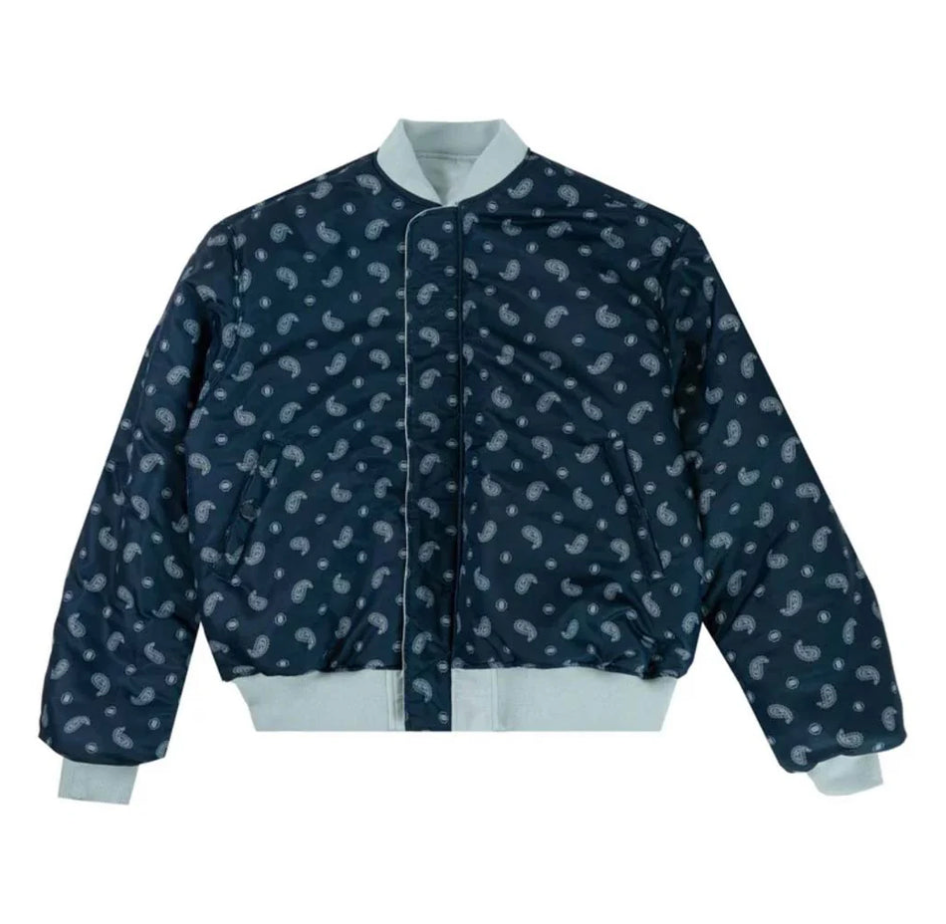 Sinclair Reversible Bomber Jacket Pale Blue