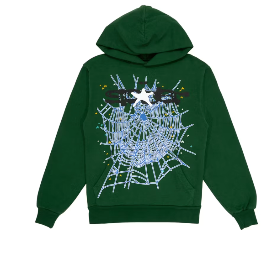 Sp5der Web Hoodie Hunter Green Preowned