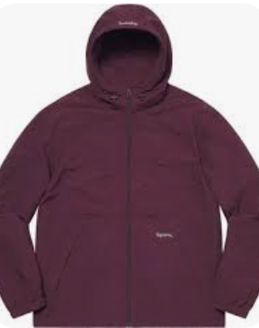 Purple supreme reflective zip hooded jacket