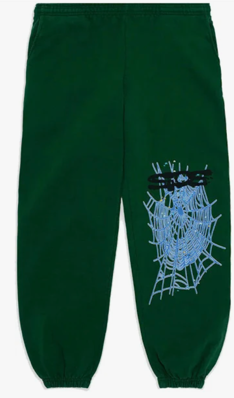 Green Sp5der Web SweatPants