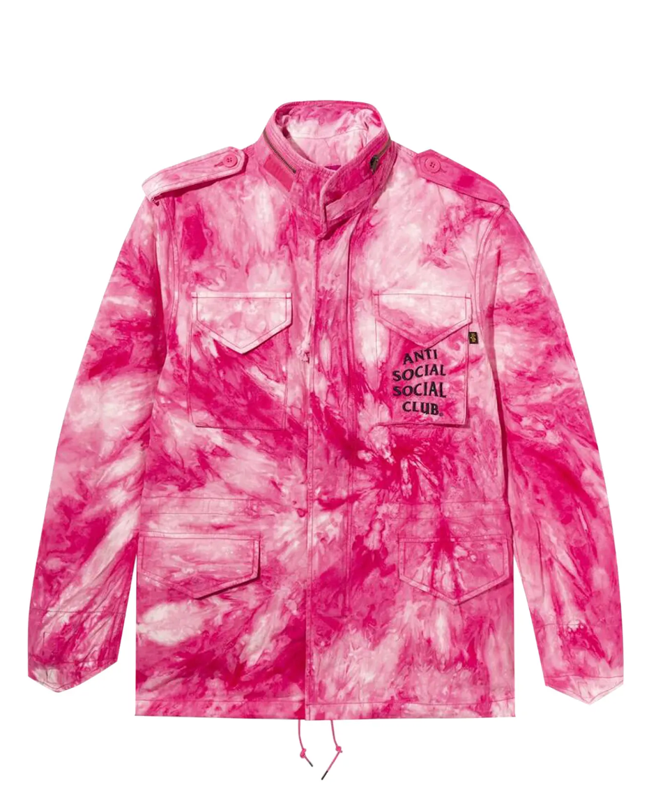 Anti Social Social Club x Alpha Industries M65 Jacket 'Tie Dye Pink'
