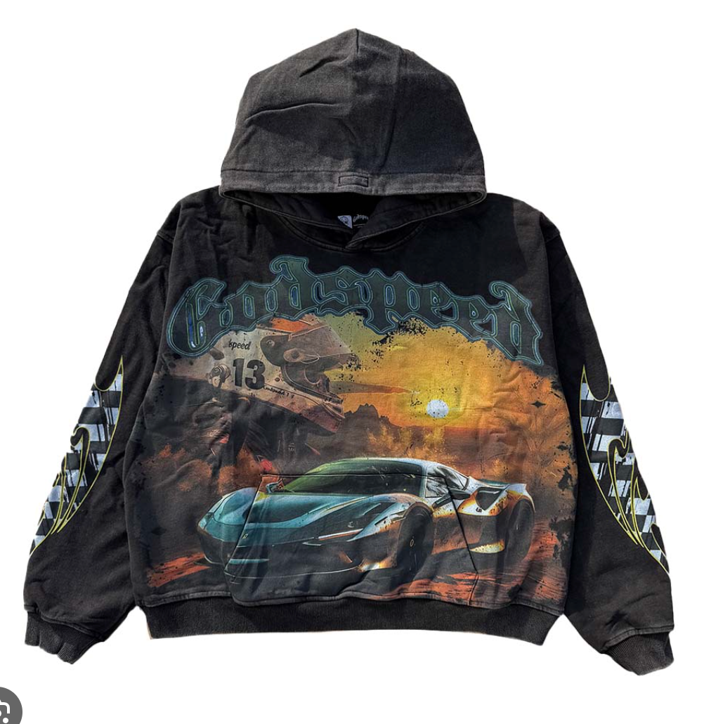 Godspeed Sunset Drift Hoodie Black Wash