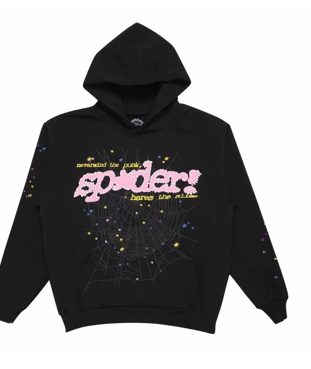 Pre Owned spider hoodie black+pink