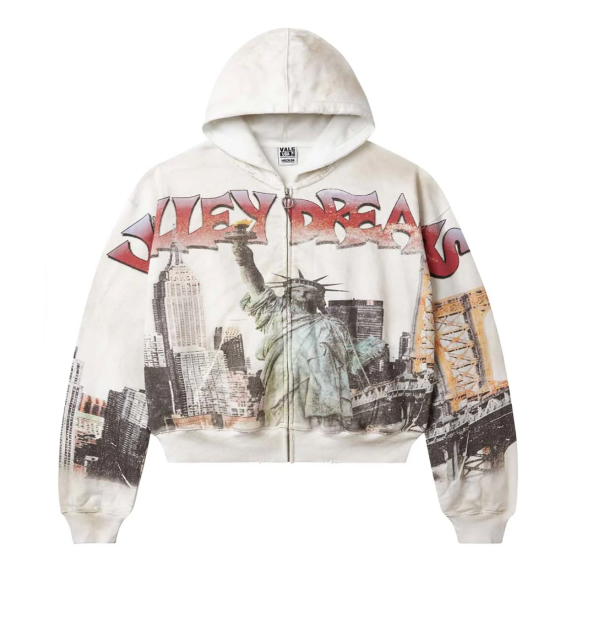 Vale Forever NYC Zip Up Hoodie White