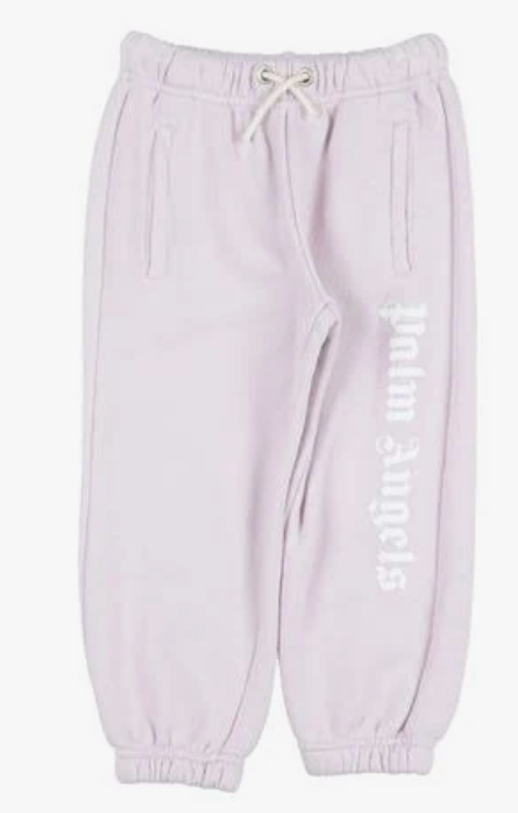 Palm Angels Kids Pink Cotton Jogger with Logo Print