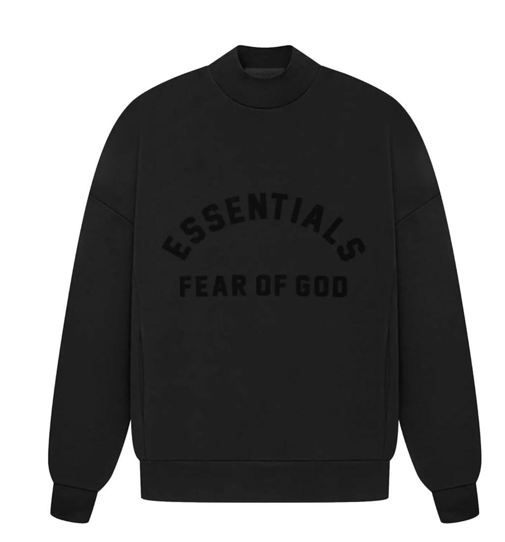 Pre Owned Fear of God Essentials Crewneck 'Jet Black'