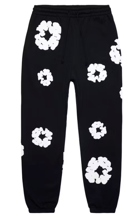 Pre Owned Denim Tears The Cotton Wreath Sweatpants Black