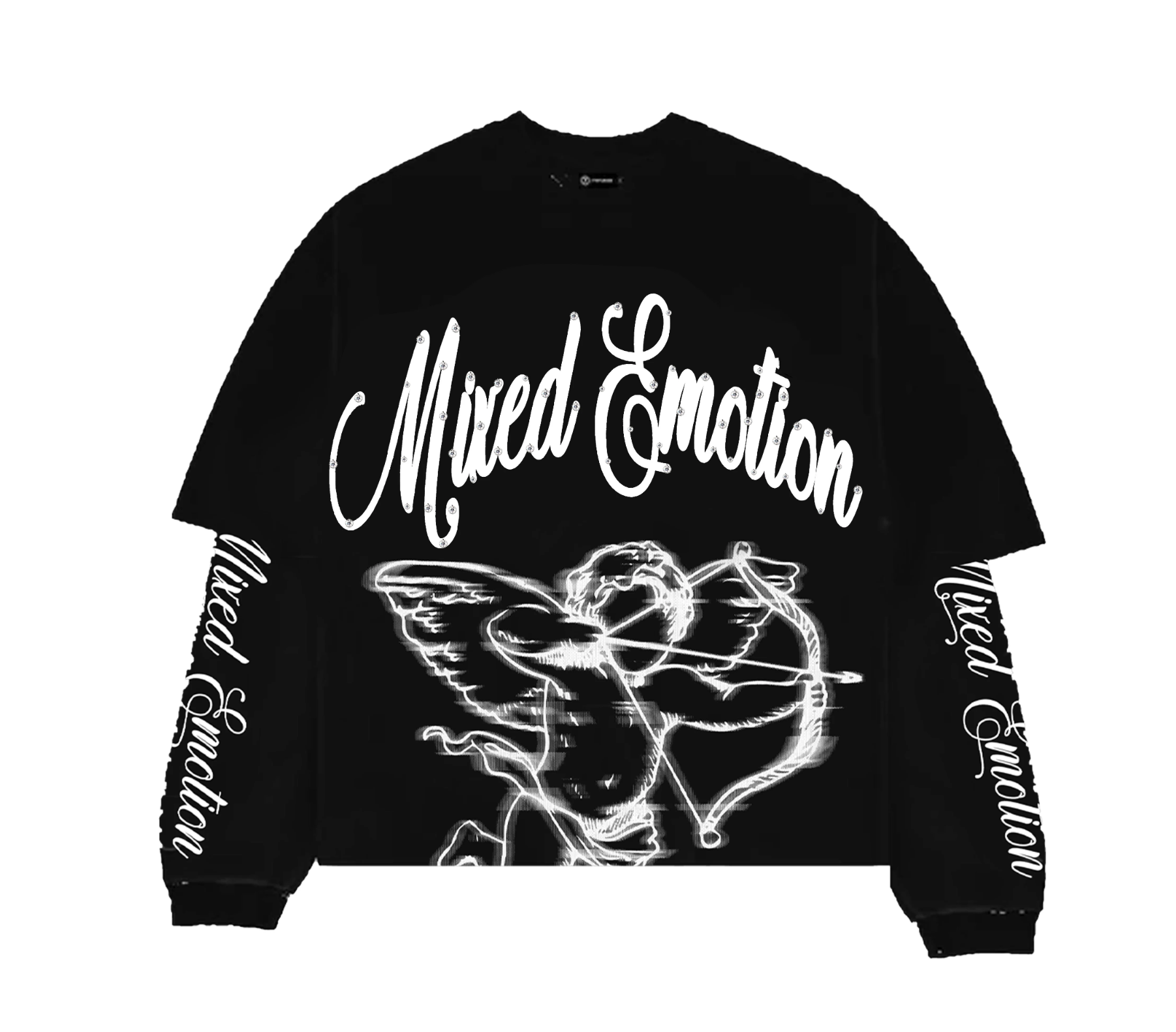 Mixed Emotion Black Blur Thermal Long Sleeve