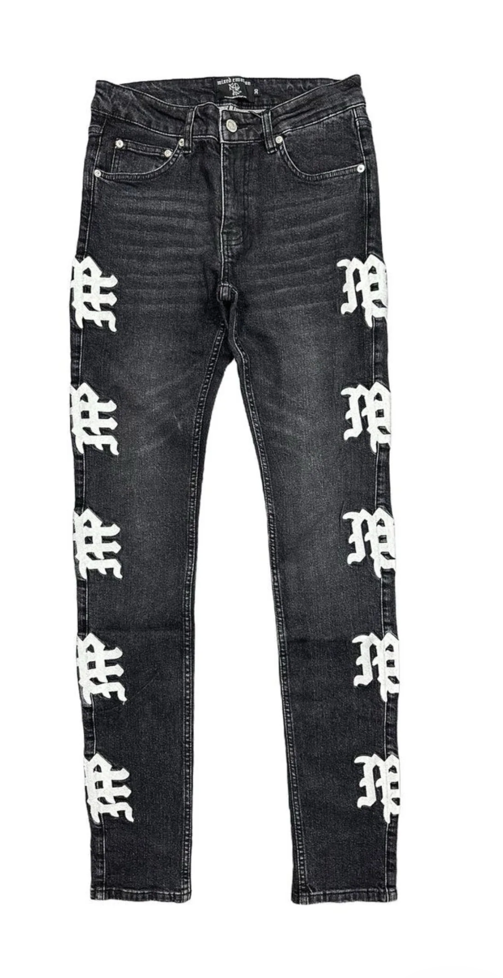 Mixed Emotion "Monogram" Denim Black Wash