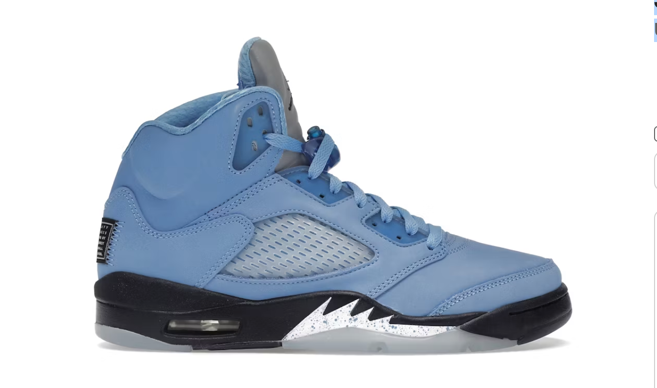 Jordan 5 Retro UNC University Blue pre owned