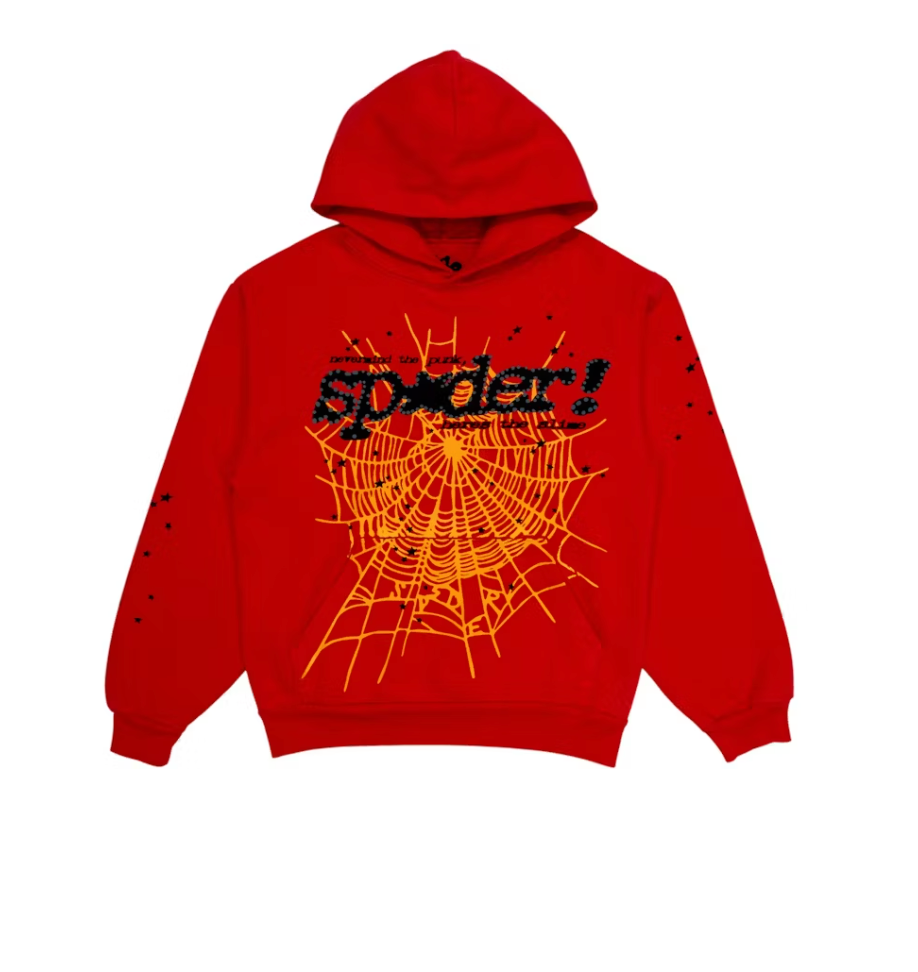 Sp5der P*NK  Hoodie Red