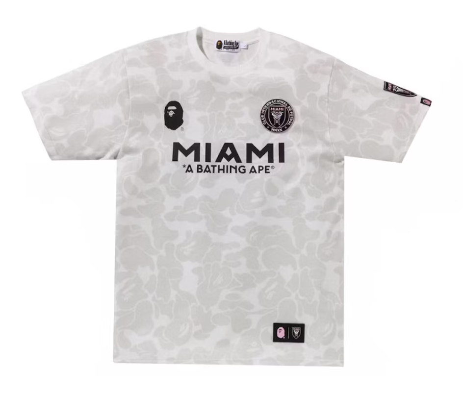 BAPE x Inter Miami CF Camo Tee White
